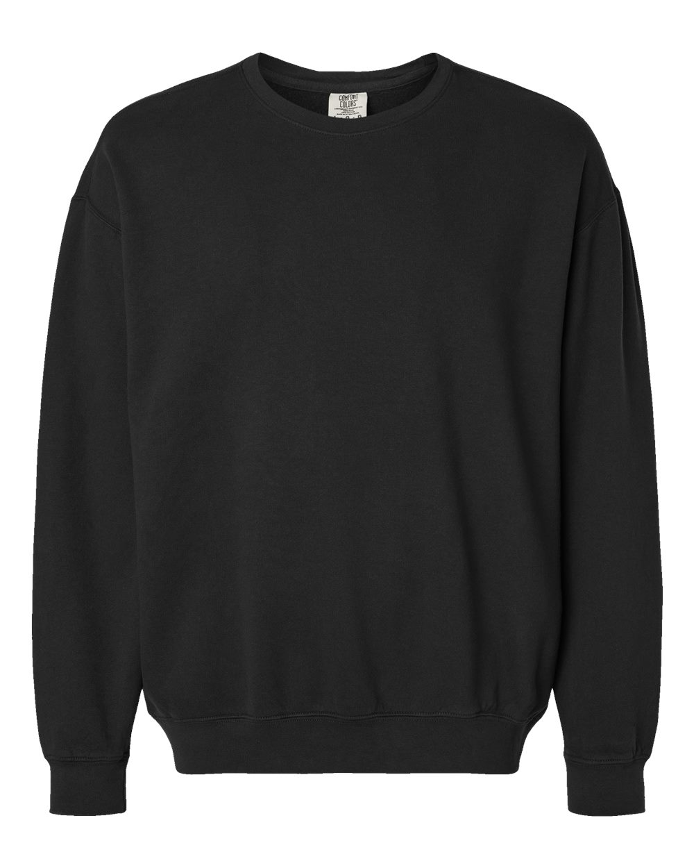 Comfort Colors 1466 Unisex Garment-Dyed Lightweight Crewneck Sweatshirt in Black