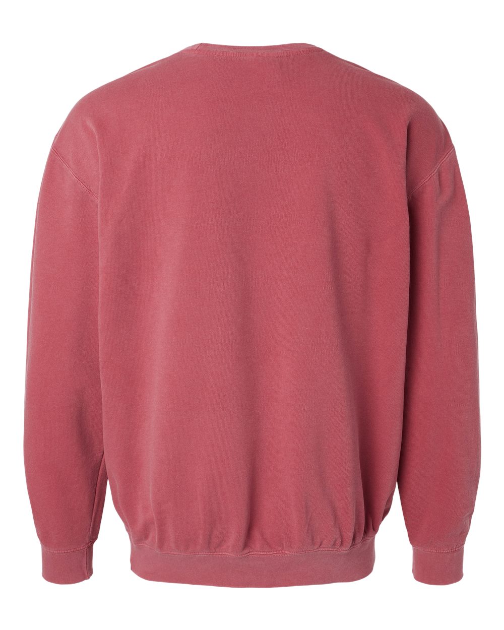 Comfort Colors 1466 Unisex Garment-Dyed Lightweight Crewneck Sweatshirt in Crimson, back