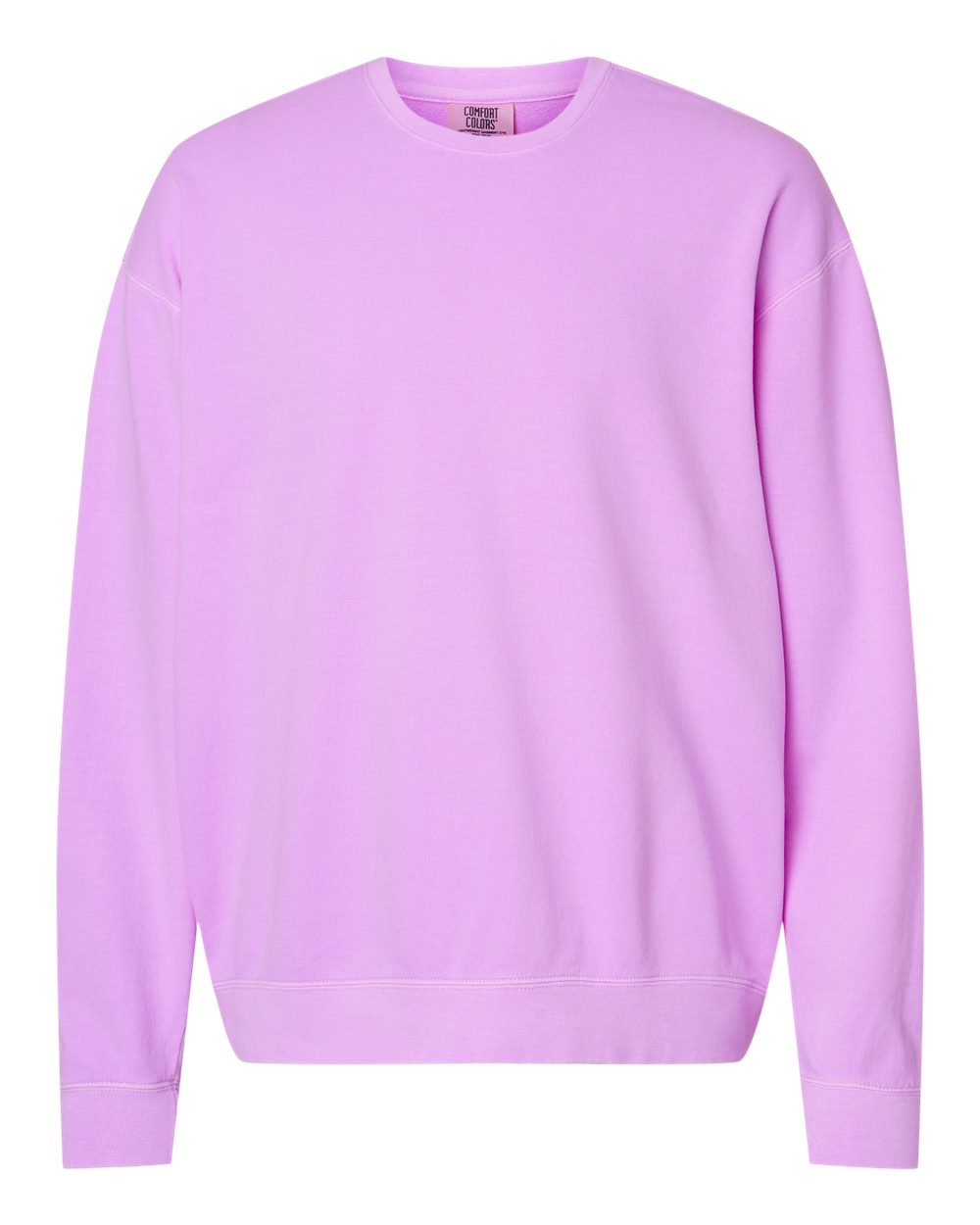 Comfort Colors 1466 Unisex Garment-Dyed Lightweight Crewneck Sweatshirt in Neon Violet
