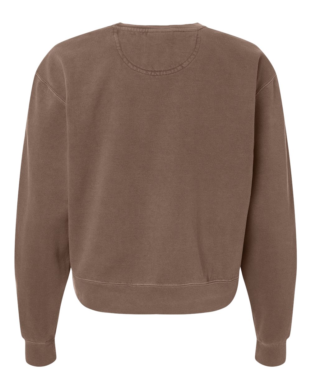 Comfort Colors 1566L Women's Garment-Dyed Mid-Length Crewneck Sweatshirt in Espresso, back