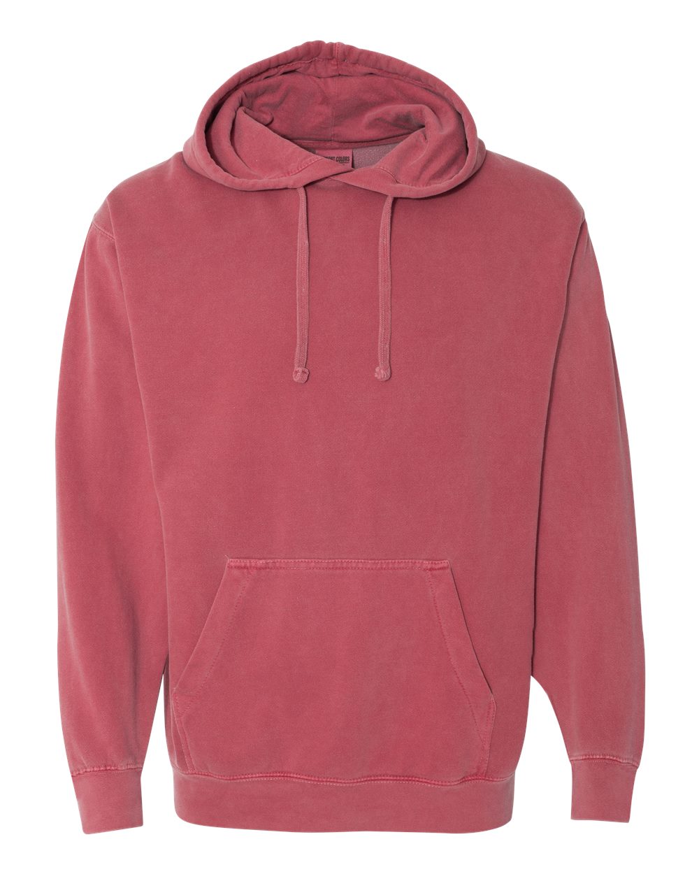 Comfort Colors 1567 Unisex Garment-Dyed Hooded Sweatshirt in Crimson