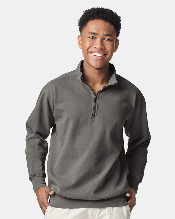 Comfort Colors 1580 Unisex Garment-Dyed Quarter-Zip Sweatshirt