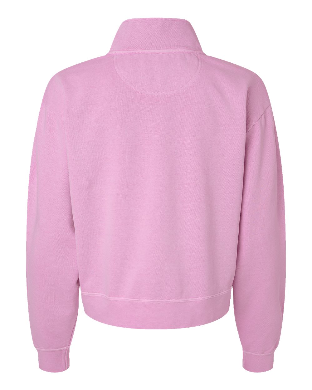 Comfort Colors 1580L Women's Garment-Dyed Mid-Length Quarter-Zip Sweatshirt in Rose Quartz, back