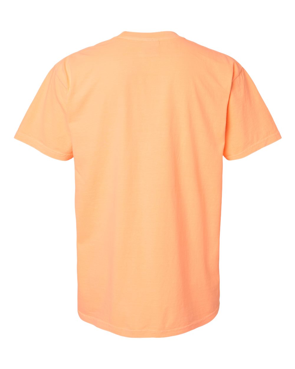 Comfort Colors 1717 Unisex Garment-Dyed Heavyweight T-Shirt in Neon Cantaloupe, back