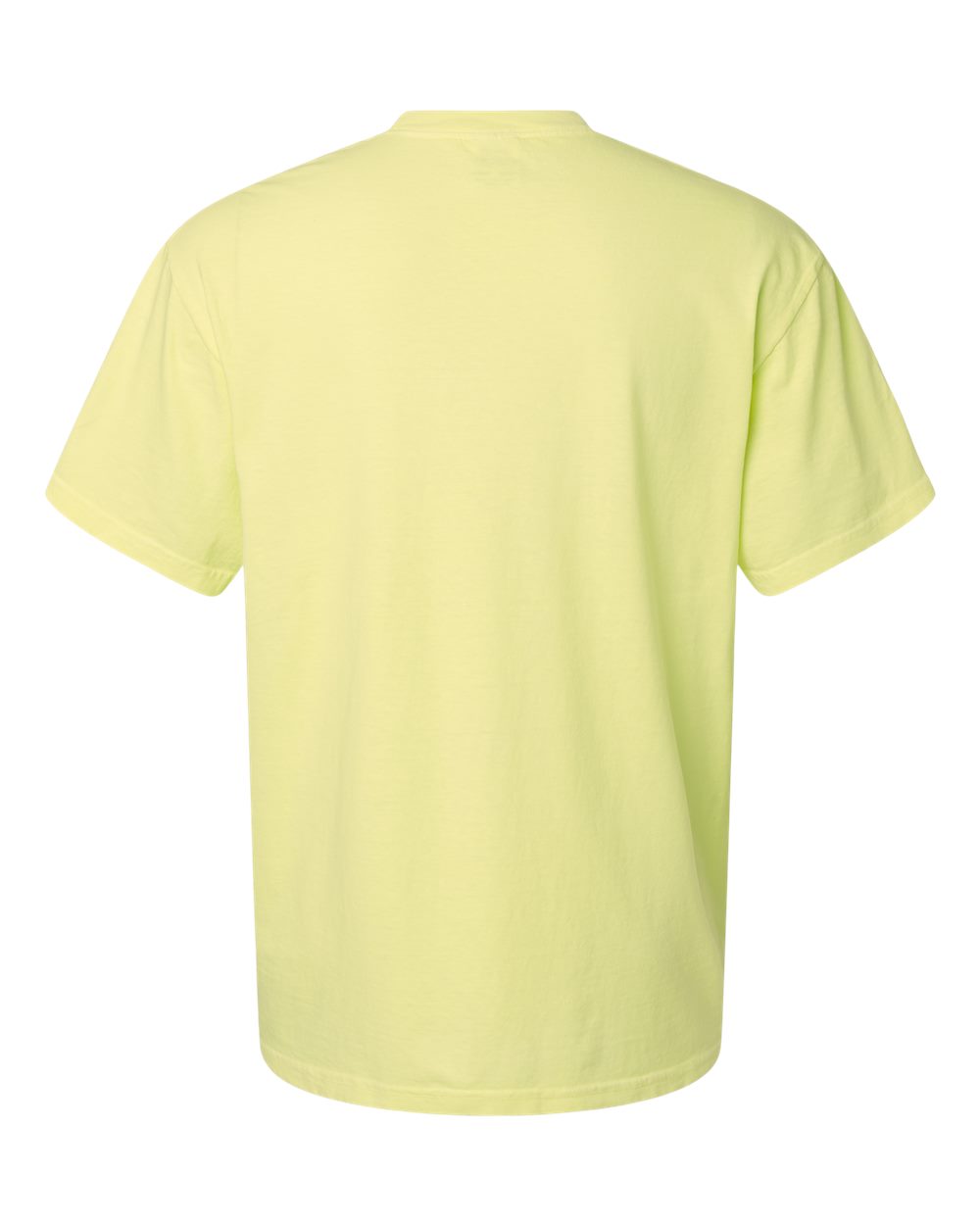 Comfort Colors 1717 Unisex Garment-Dyed Heavyweight T-Shirt in Neon Lemon, back
