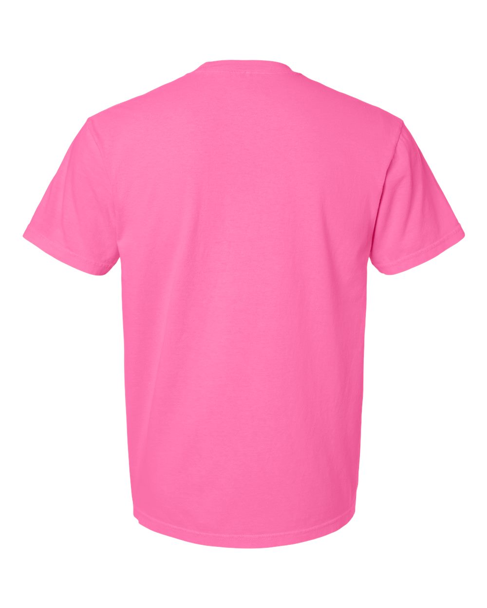 Comfort Colors 1717 Unisex Garment-Dyed Heavyweight T-Shirt in Neon Pink, back