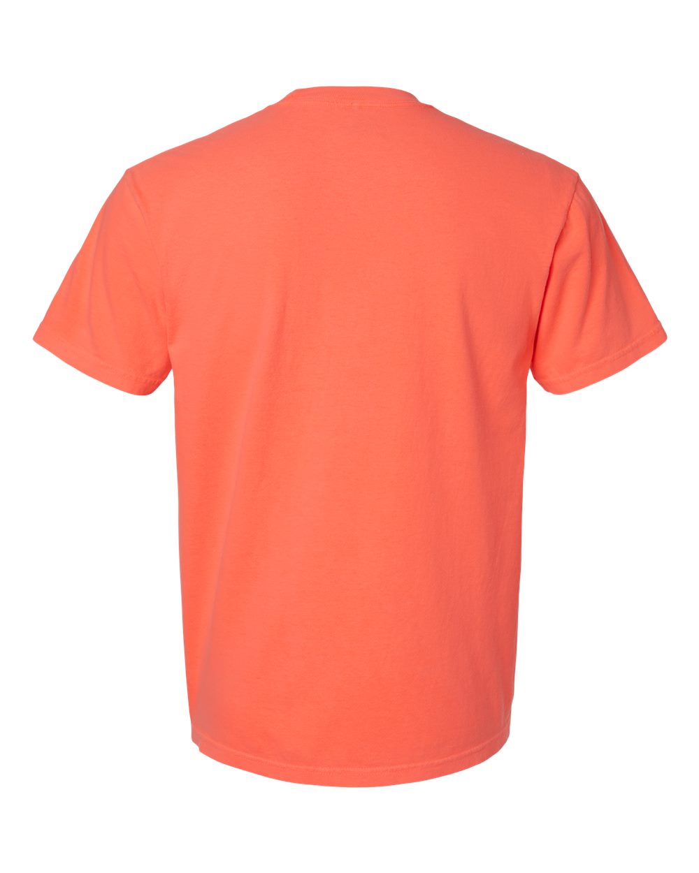 Comfort Colors 1717 Unisex Garment-Dyed Heavyweight T-Shirt in Neon Red Orange, back