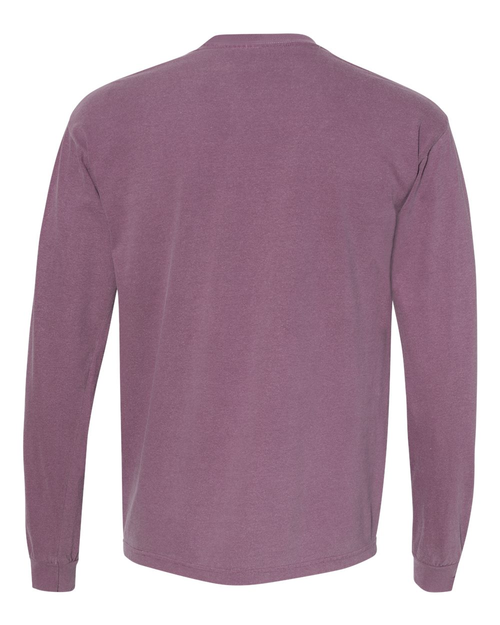 Comfort Colors 4410 Unisex Garment-Dyed Heavyweight Long Sleeve Pocket T-Shirt in Berry, back