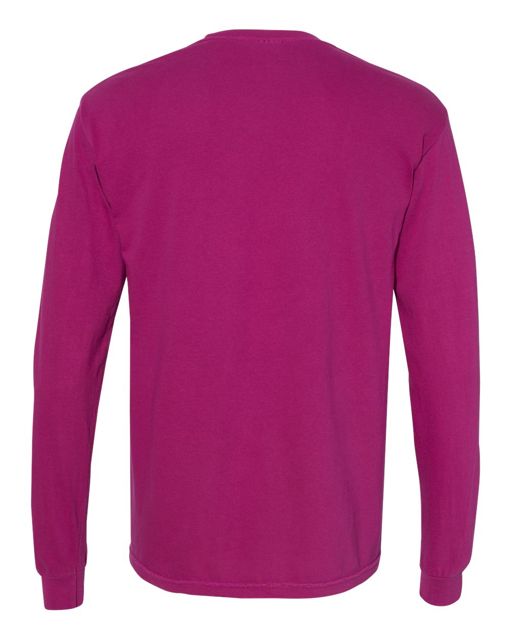 Comfort Colors 4410 Unisex Garment-Dyed Heavyweight Long Sleeve Pocket T-Shirt in Boysenberry, back