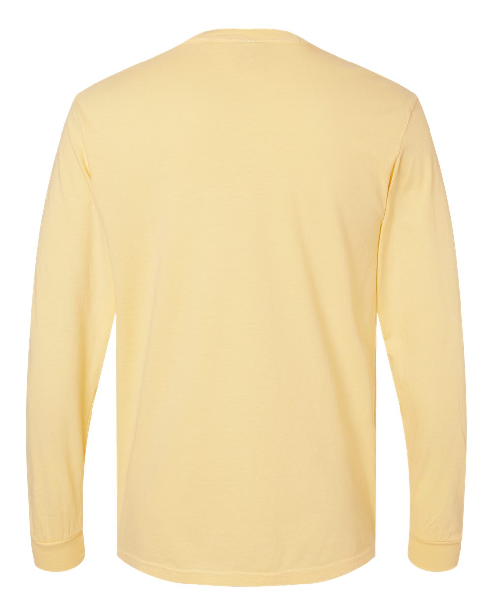 Comfort Colors 4410 Unisex Garment-Dyed Heavyweight Long Sleeve Pocket T-Shirt in Butter, back