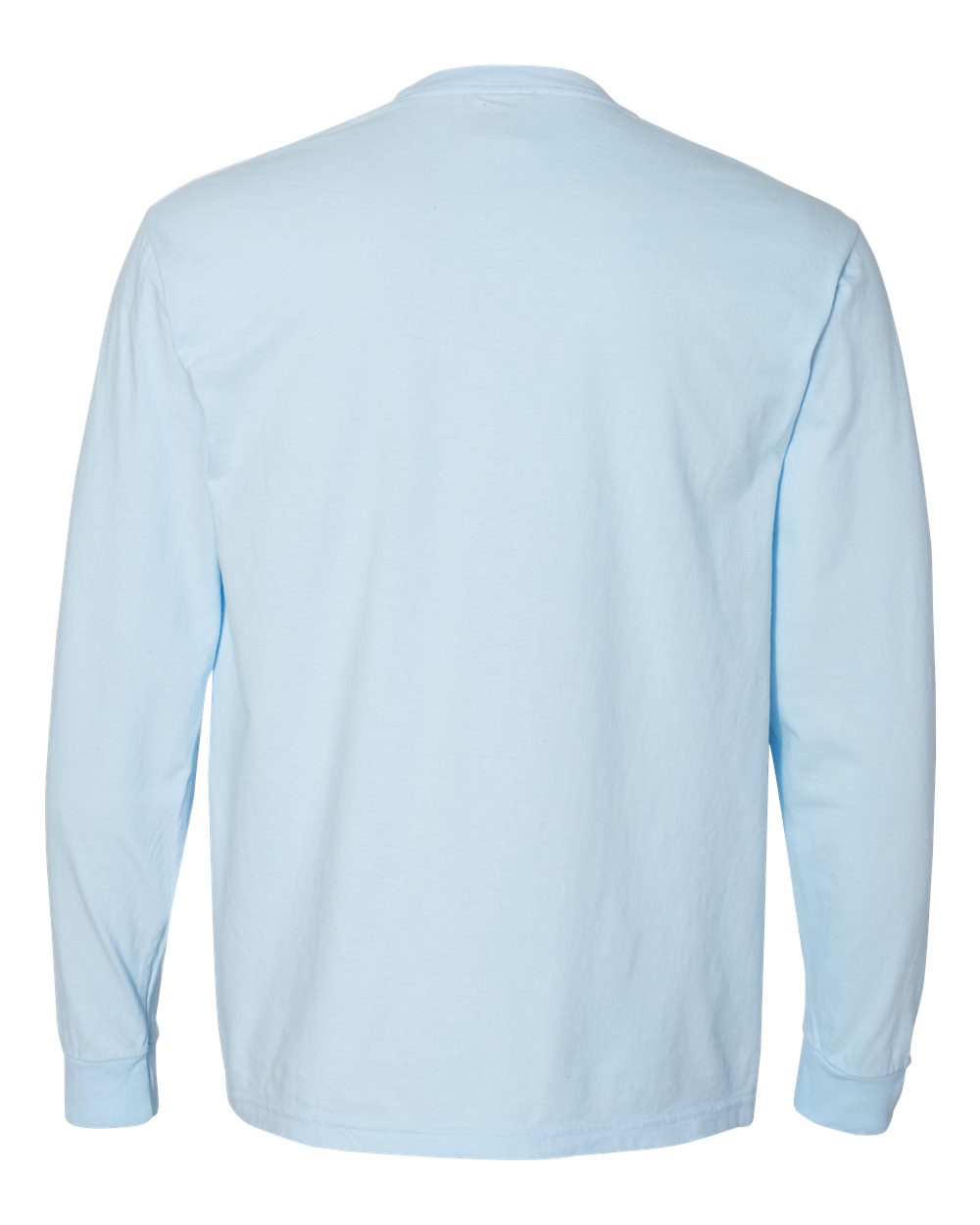 Comfort Colors 4410 Unisex Garment-Dyed Heavyweight Long Sleeve Pocket T-Shirt in Chambray, back