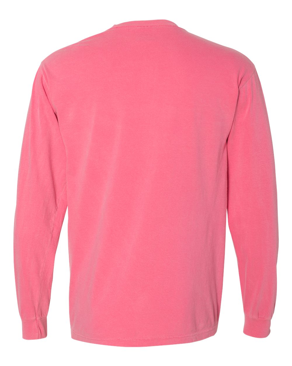 Comfort Colors 4410 Unisex Garment-Dyed Heavyweight Long Sleeve Pocket T-Shirt in Crunchberry, back