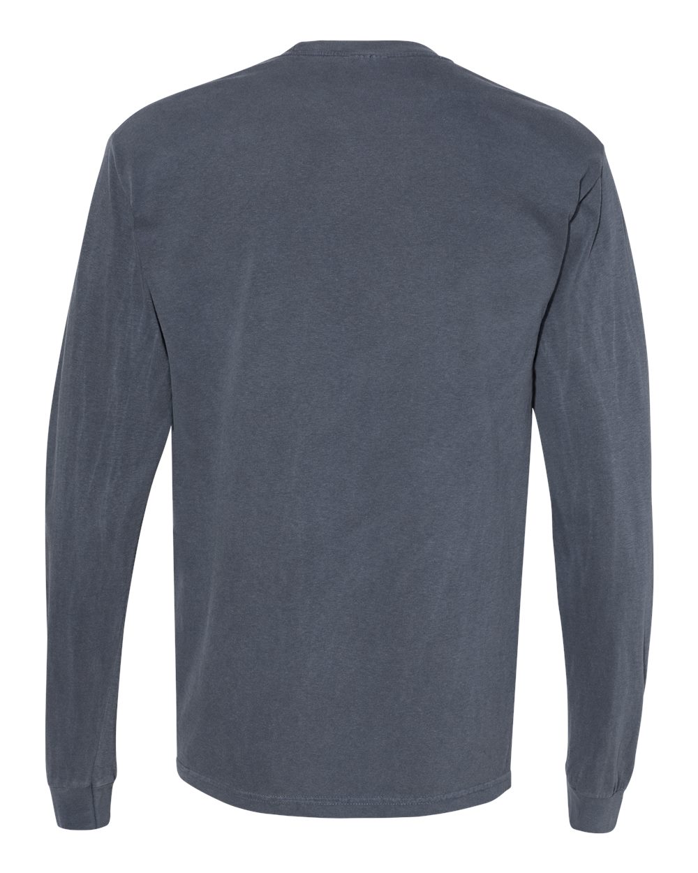 Comfort Colors 4410 Unisex Garment-Dyed Heavyweight Long Sleeve Pocket T-Shirt in Denim, back