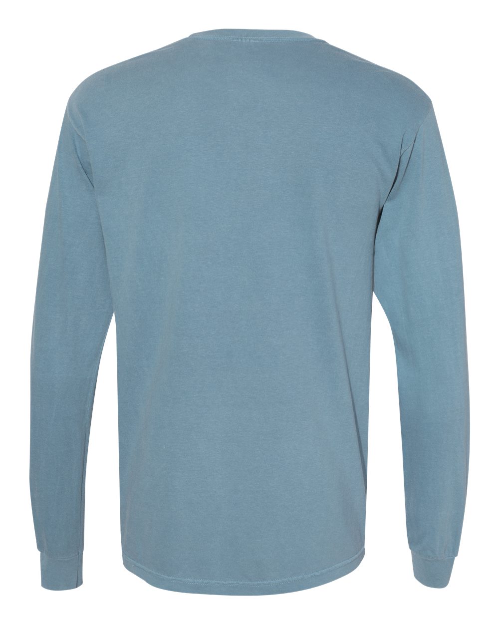 Comfort Colors 4410 Unisex Garment-Dyed Heavyweight Long Sleeve Pocket T-Shirt in Ice Blue, back