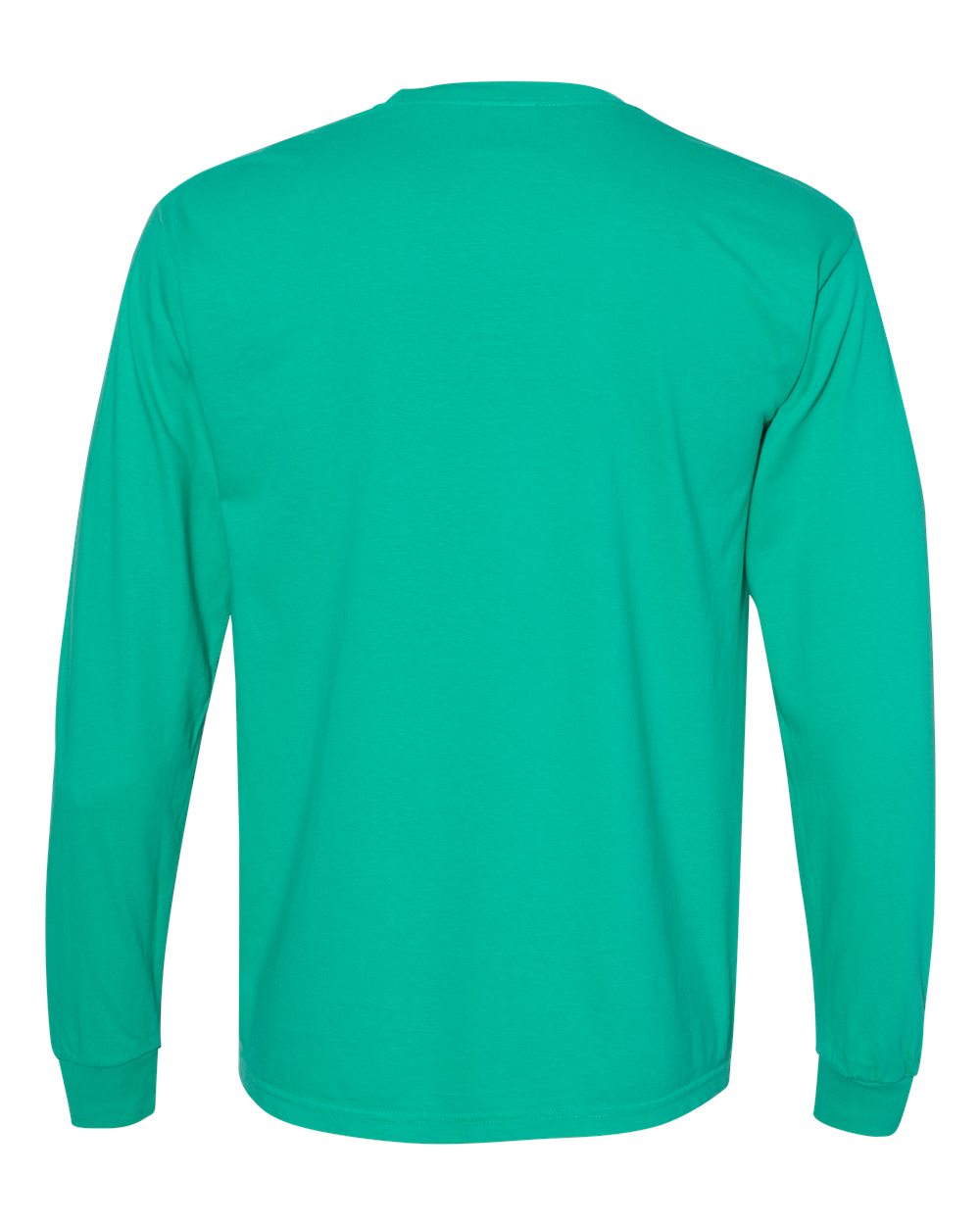 Comfort Colors 4410 Unisex Garment-Dyed Heavyweight Long Sleeve Pocket T-Shirt in Island Green, back