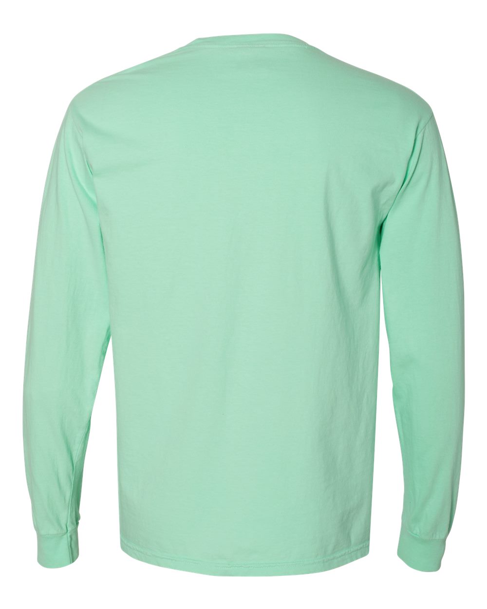 Comfort Colors 4410 Unisex Garment-Dyed Heavyweight Long Sleeve Pocket T-Shirt in Island Reef, back