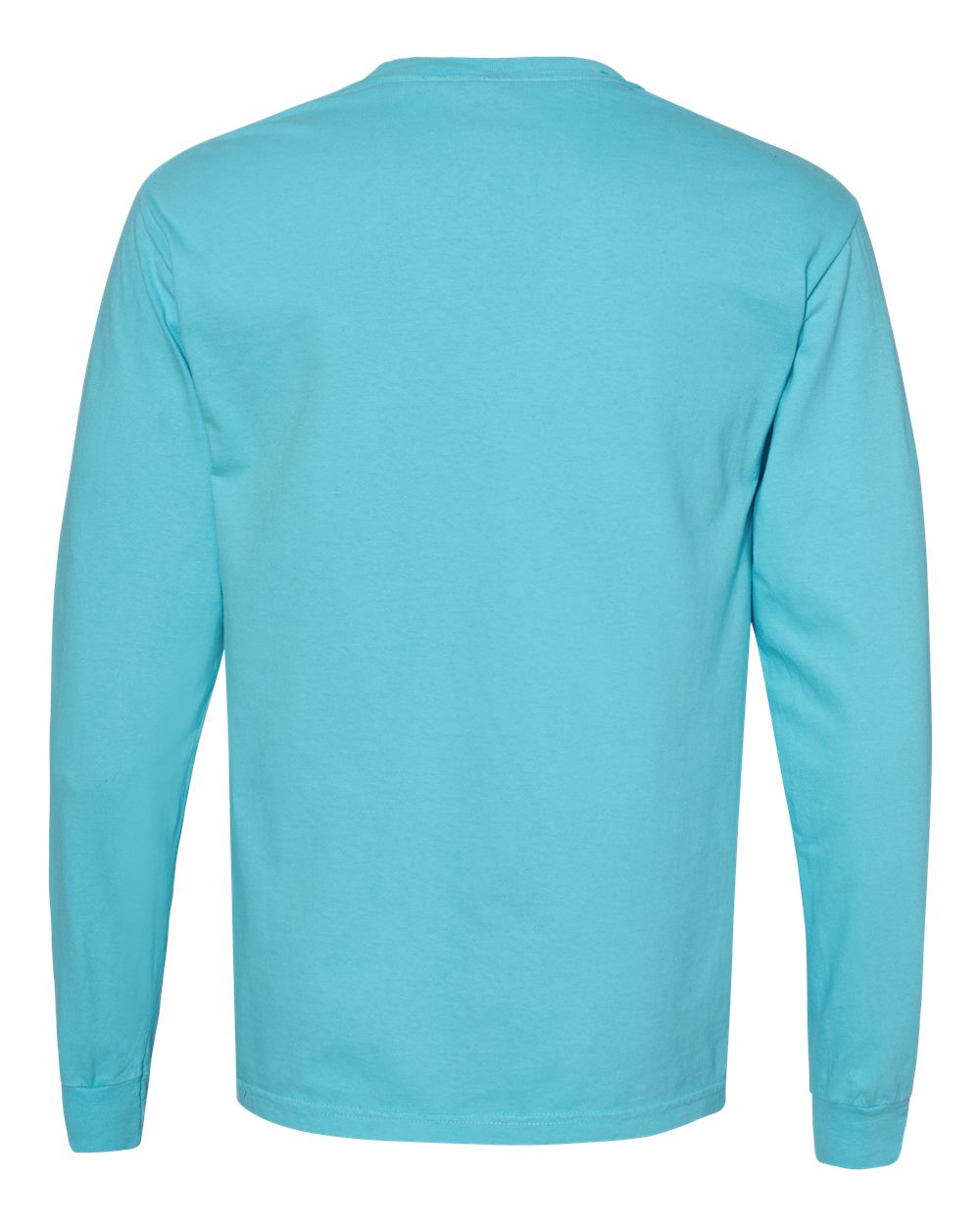 Comfort Colors 4410 Unisex Garment-Dyed Heavyweight Long Sleeve Pocket T-Shirt in Lagoon, back