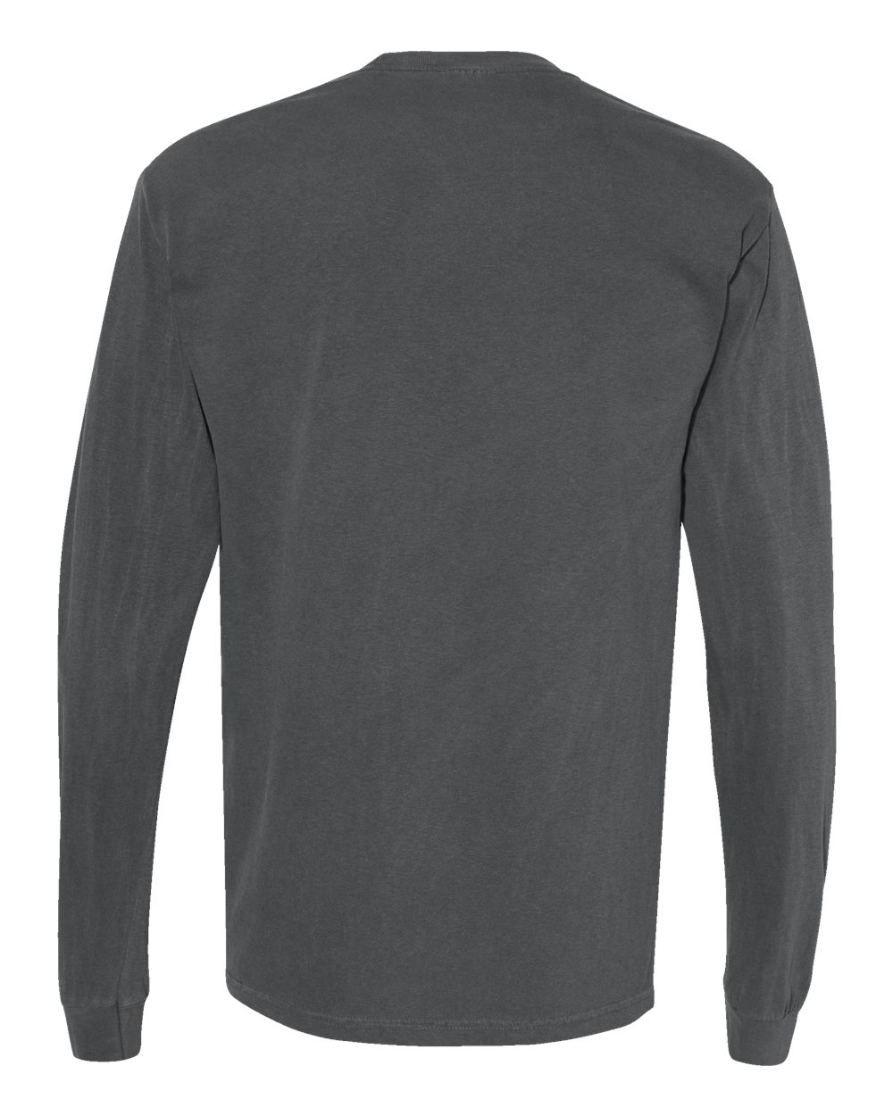 Comfort Colors 4410 Unisex Garment-Dyed Heavyweight Long Sleeve Pocket T-Shirt in Pepper, back