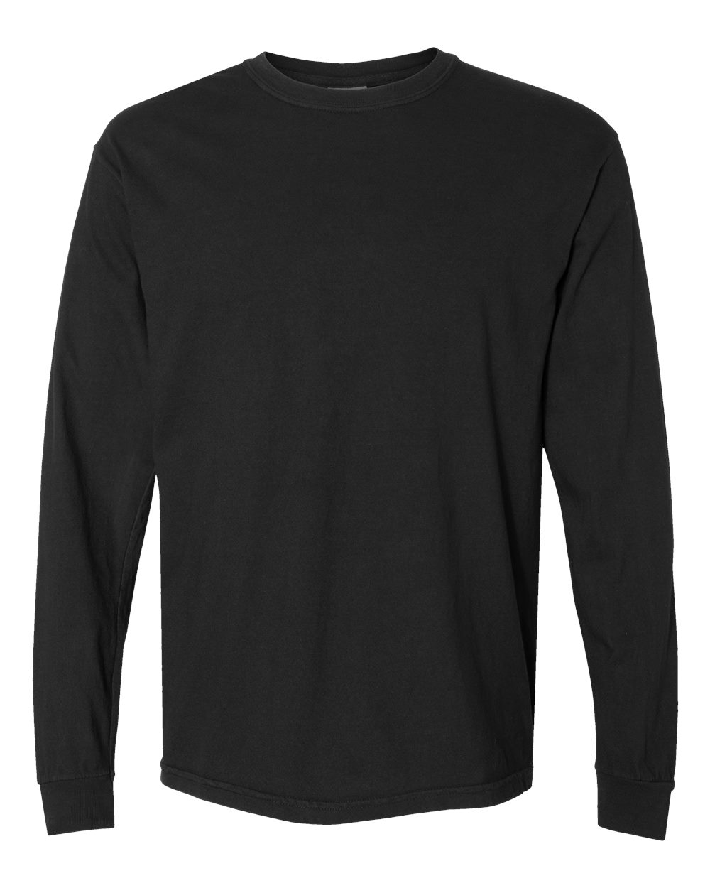 Comfort Colors 6014 Unisex Garment-Dyed Heavyweight Long Sleeve T-Shirt in Black