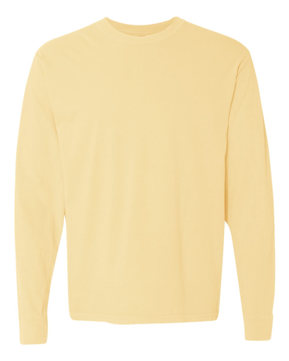Comfort Colors 6014 Unisex Garment-Dyed Heavyweight Long Sleeve T-Shirt in Butter