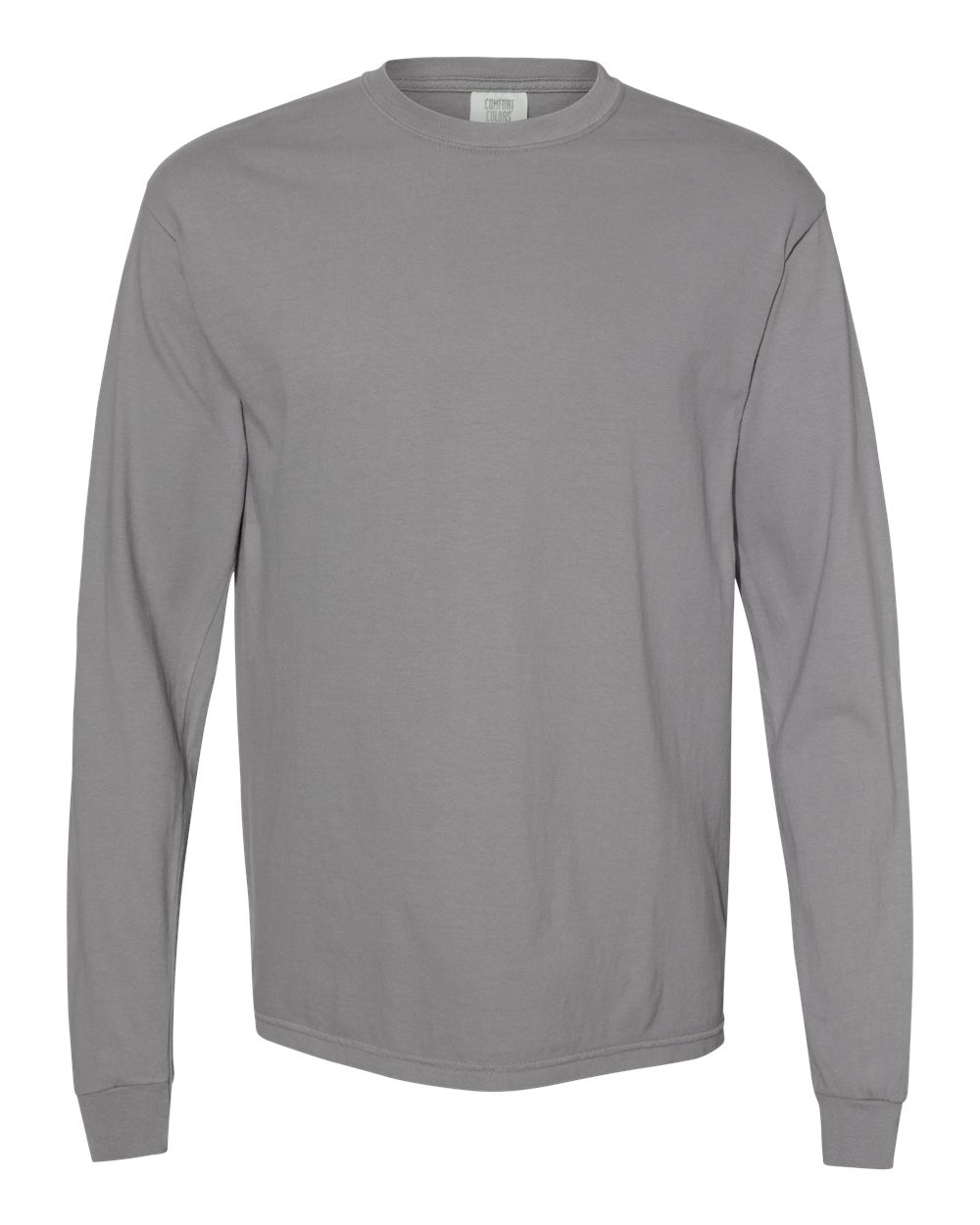 Comfort Colors 6014 Unisex Garment-Dyed Heavyweight Long Sleeve T-Shirt in Granite