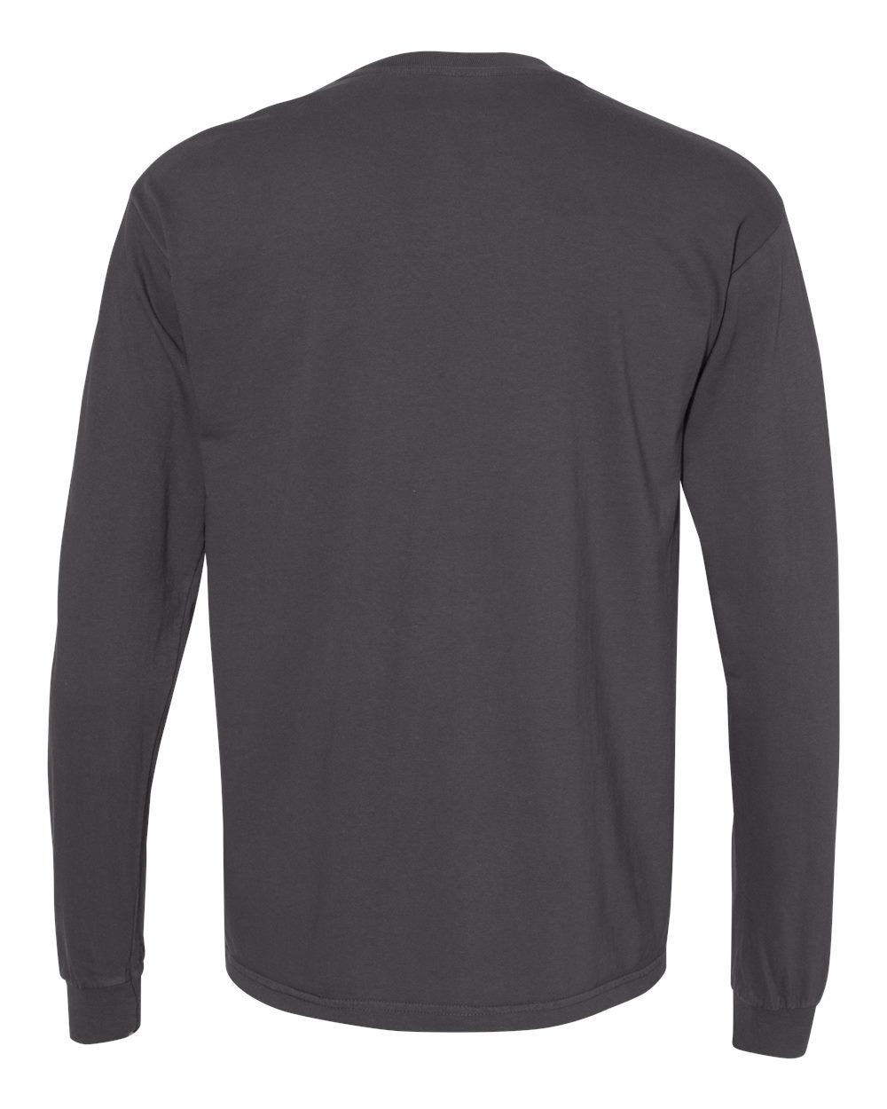 Comfort Colors 6014 Unisex Garment-Dyed Heavyweight Long Sleeve T-Shirt in Graphite, back