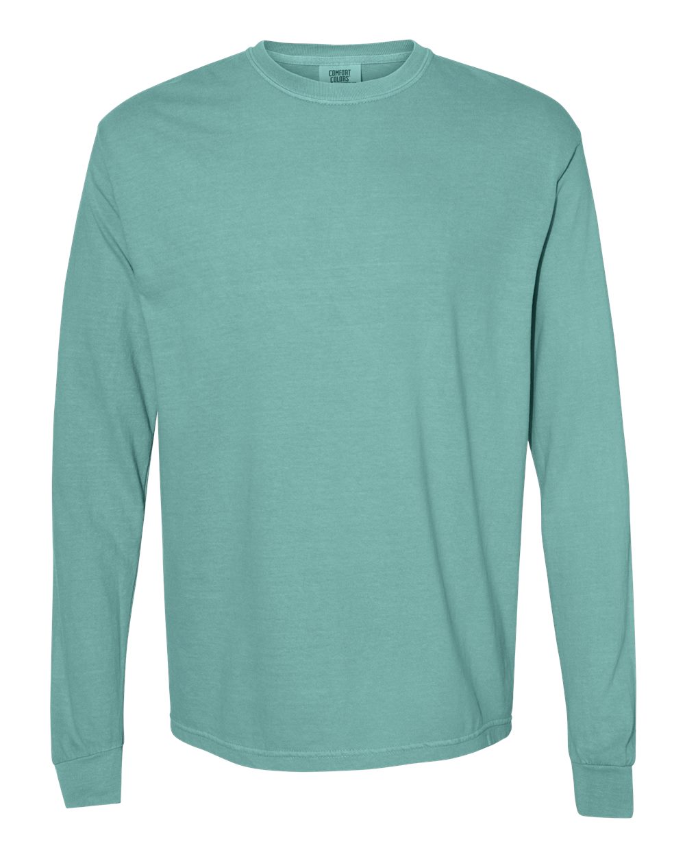 Comfort Colors 6014 Unisex Garment-Dyed Heavyweight Long Sleeve T-Shirt in Seafoam