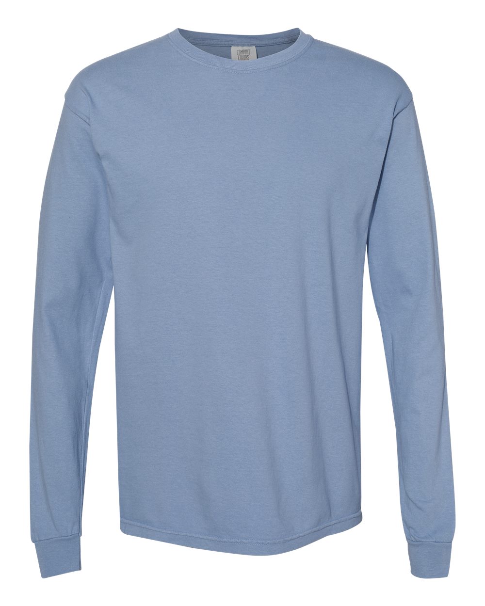 Comfort Colors 6014 Unisex Garment-Dyed Heavyweight Long Sleeve T-Shirt in Washed Denim