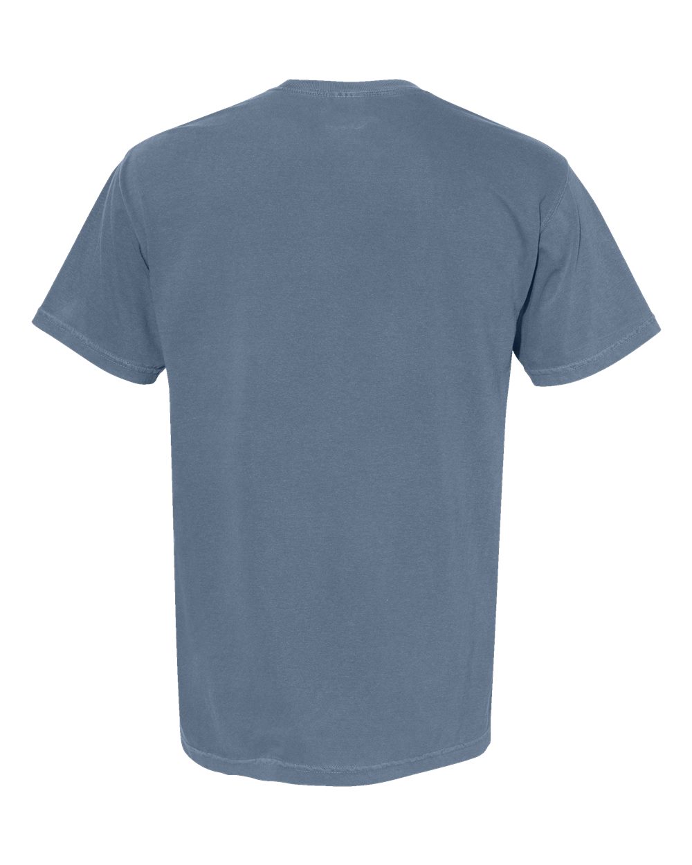 Comfort Colors 6030 Unisex Garment-Dyed Heavyweight Pocket T-Shirt in Blue Jean, back