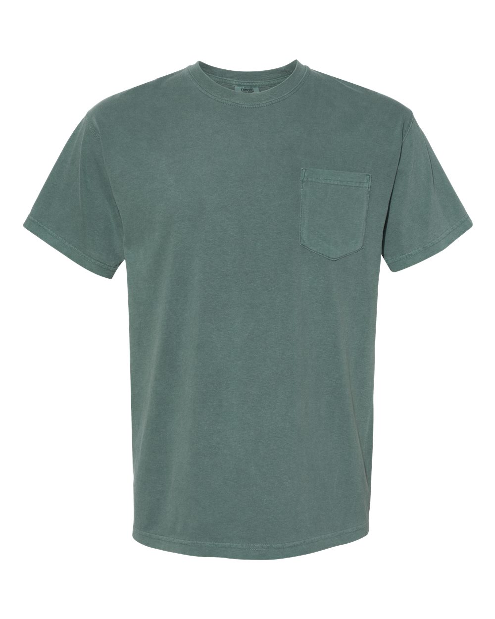 Comfort Colors 6030 Unisex Garment-Dyed Heavyweight Pocket T-Shirt in Blue Spruce