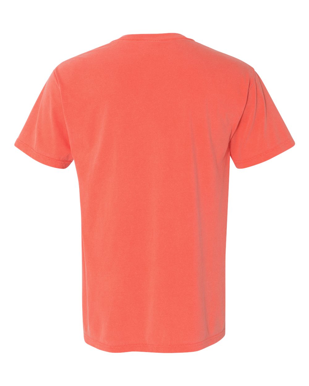 Comfort Colors 6030 Unisex Garment-Dyed Heavyweight Pocket T-Shirt in Bright Salmon, back