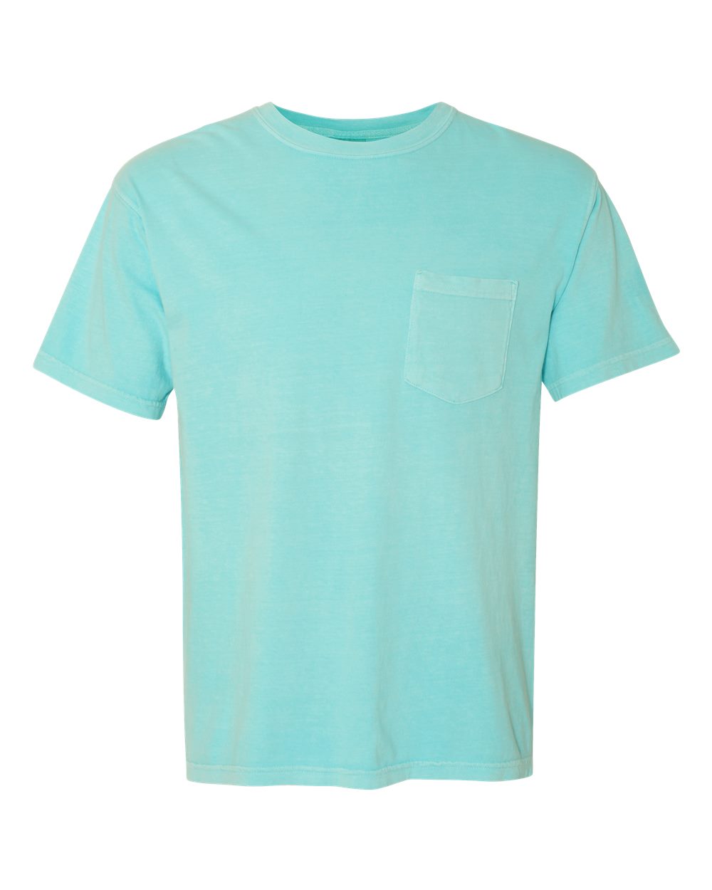 Comfort Colors 6030 Unisex Garment-Dyed Heavyweight Pocket T-Shirt in Chalky Mint
