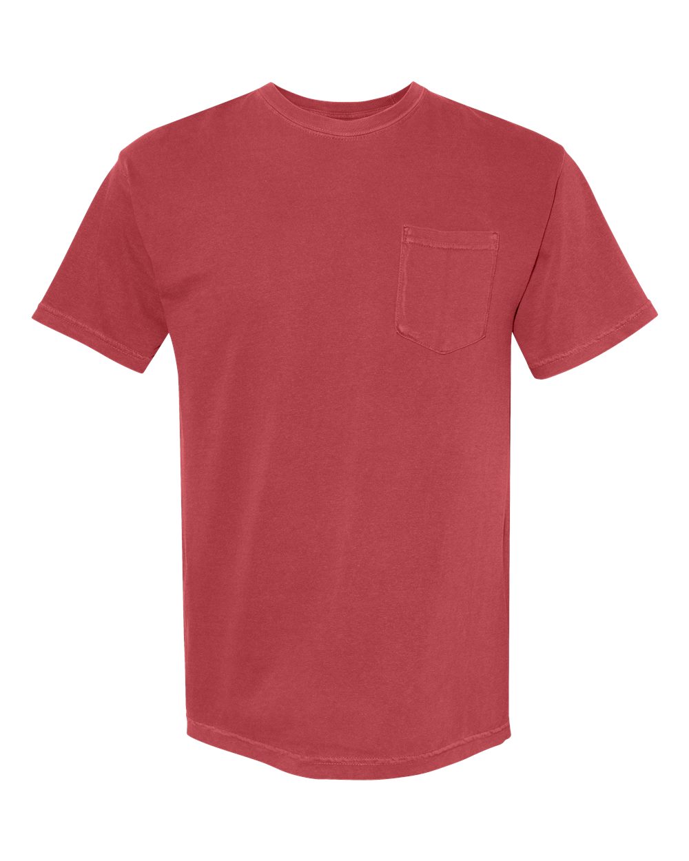 Comfort Colors 6030 Unisex Garment-Dyed Heavyweight Pocket T-Shirt in Chili