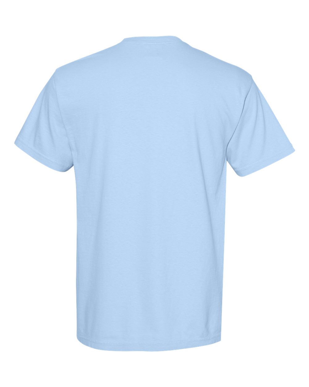 Comfort Colors 6030 Unisex Garment-Dyed Heavyweight Pocket T-Shirt in Hydrangea, back