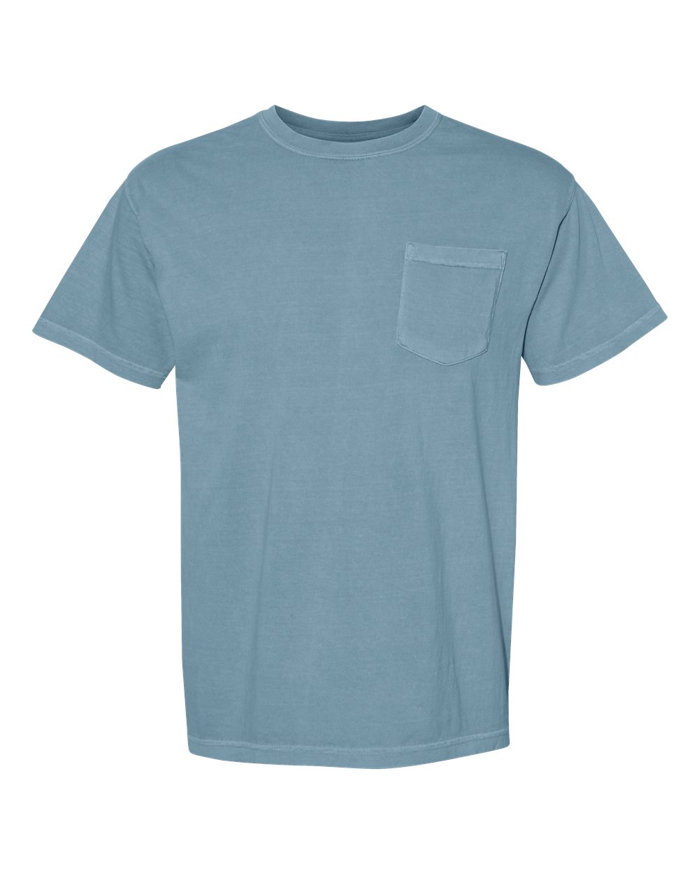 Comfort Colors 6030 Unisex Garment-Dyed Heavyweight Pocket T-Shirt in Ice Blue