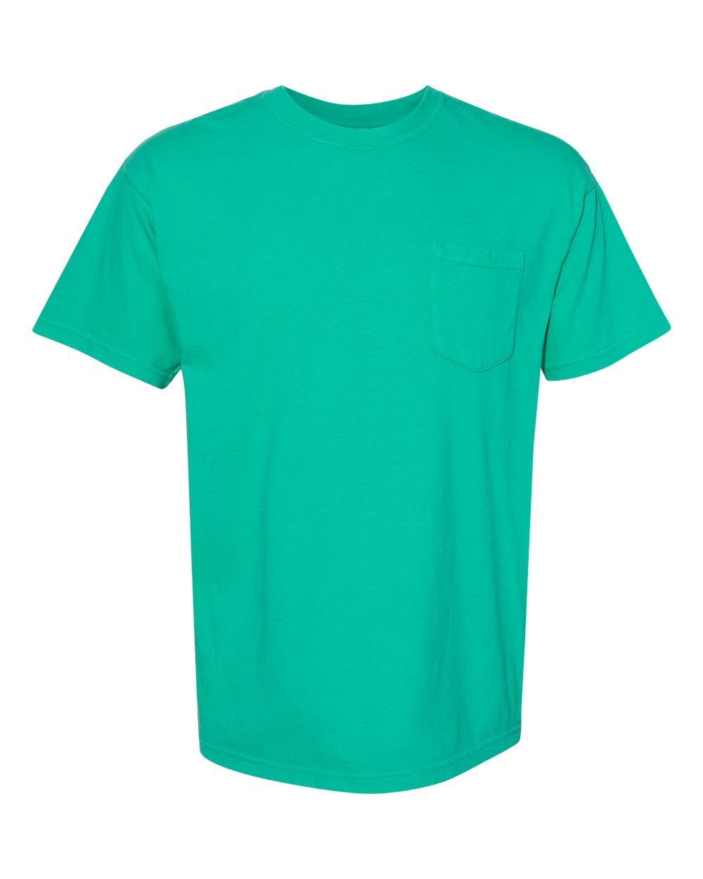 Comfort Colors 6030 Unisex Garment-Dyed Heavyweight Pocket T-Shirt in Island Green