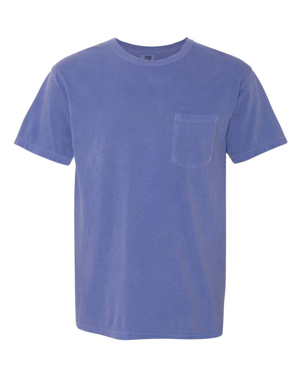 Comfort Colors 6030 Unisex Garment-Dyed Heavyweight Pocket T-Shirt in Periwinkle