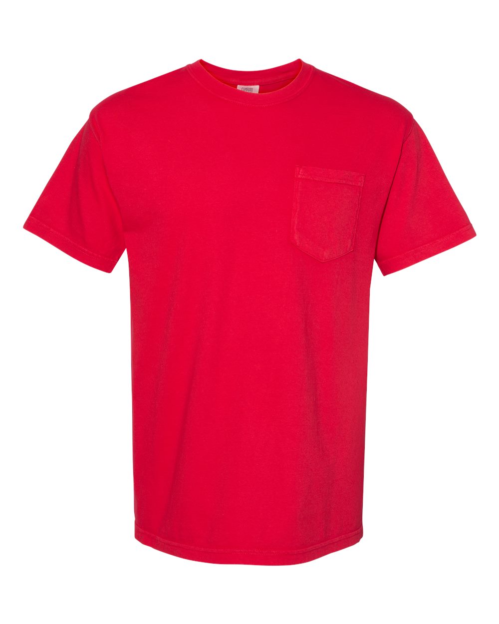 Comfort Colors 6030 Unisex Garment-Dyed Heavyweight Pocket T-Shirt in Red