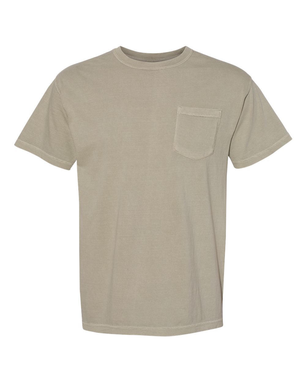 Comfort Colors 6030 Unisex Garment-Dyed Heavyweight Pocket T-Shirt in Sandstone