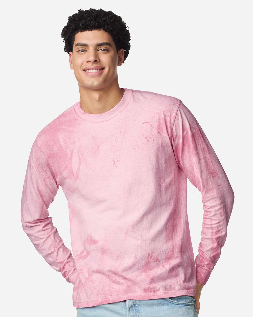 Comfort Colors 6045 Unisex Colorblast™ Long Sleeve T-Shirt in Hibiscus