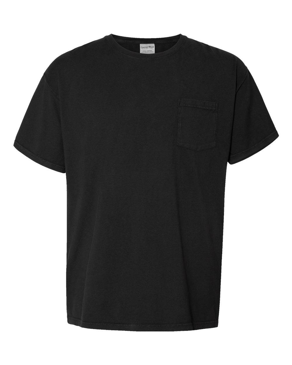ComfortWash by Hanes GDH150 Unisex Garment-Dyed Pocket T-Shirt in Black