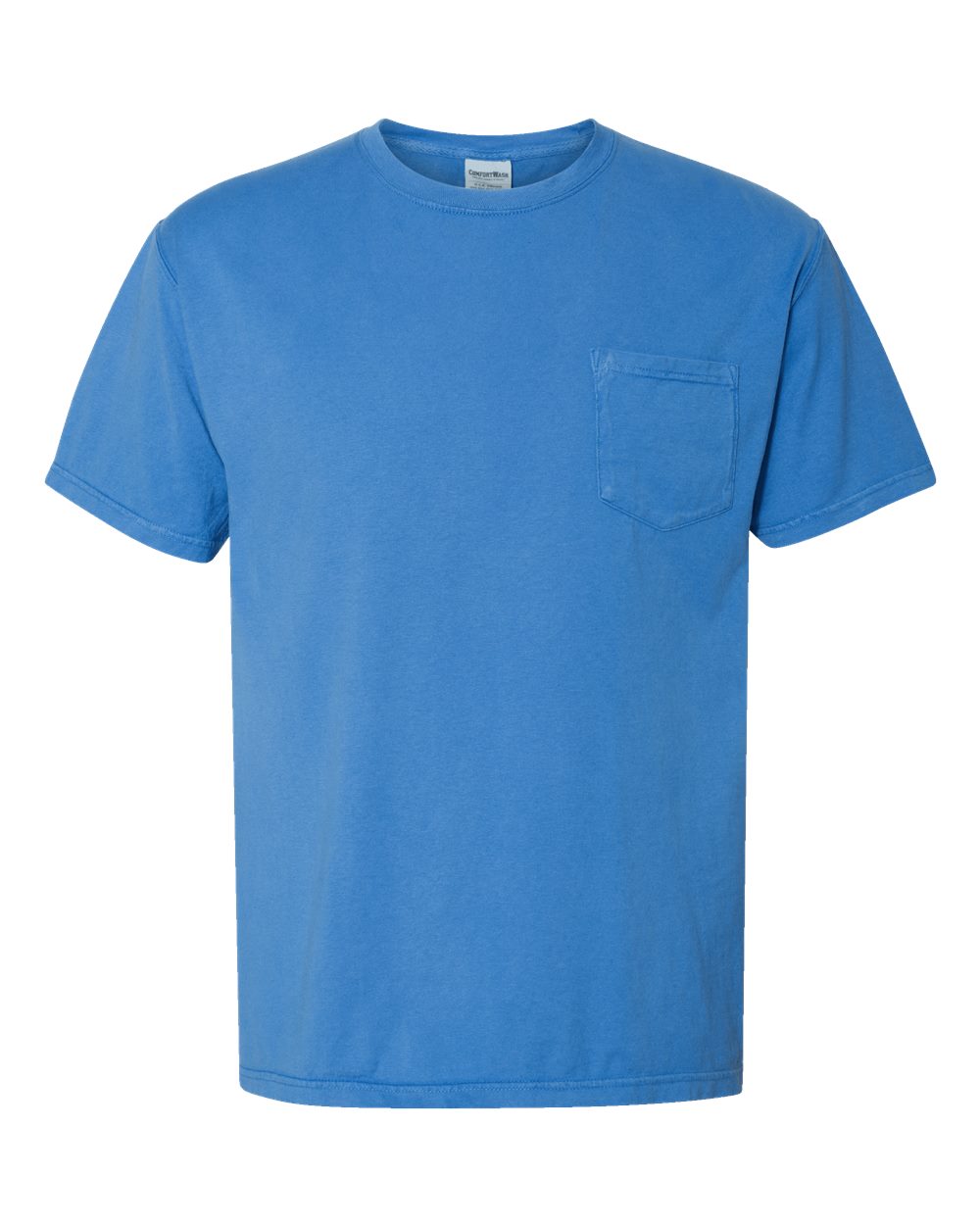 ComfortWash by Hanes GDH150 Unisex Garment-Dyed Pocket T-Shirt in Summer Sky Blue