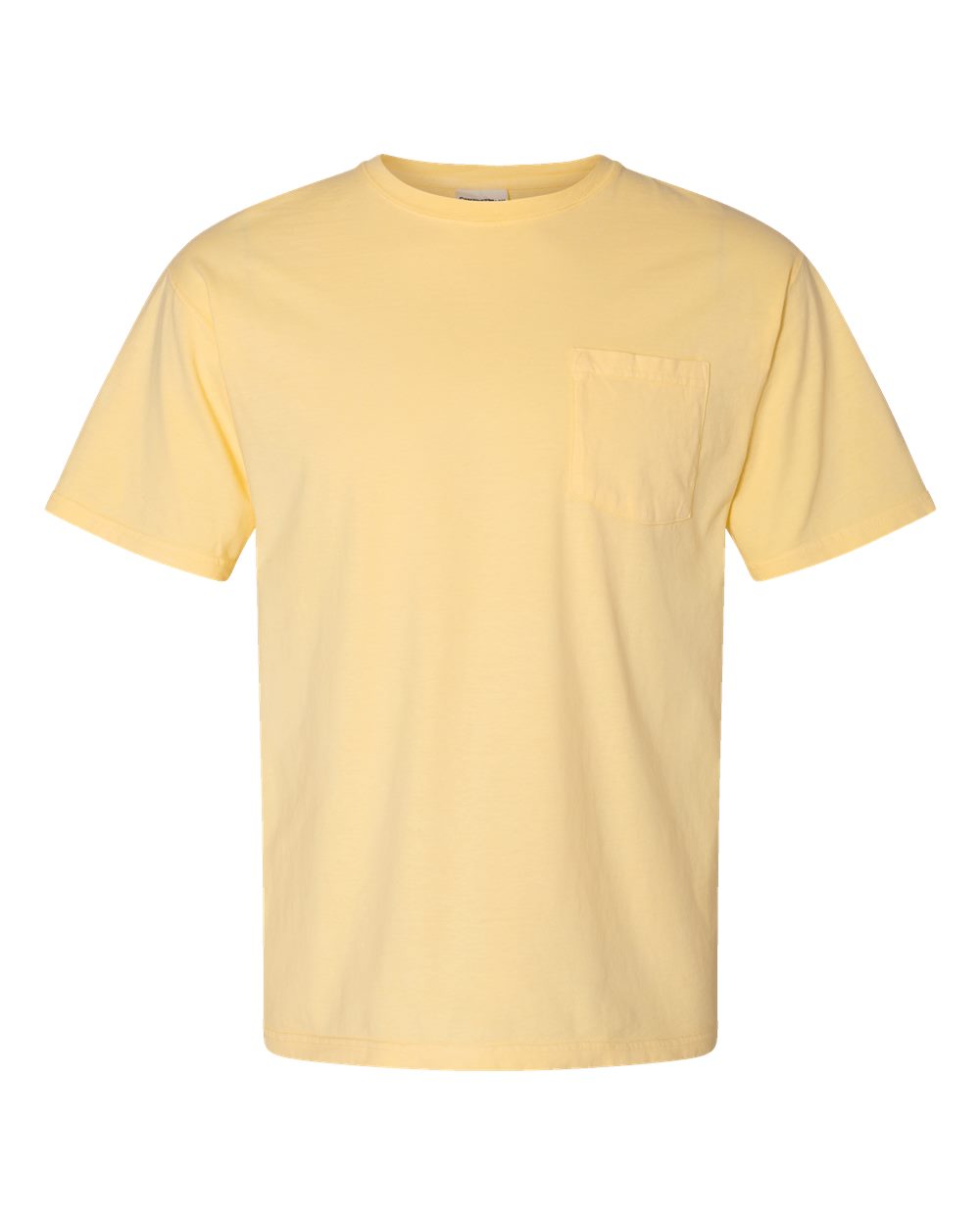 ComfortWash by Hanes GDH150 Unisex Garment-Dyed Pocket T-Shirt in Summer Squash Yellow
