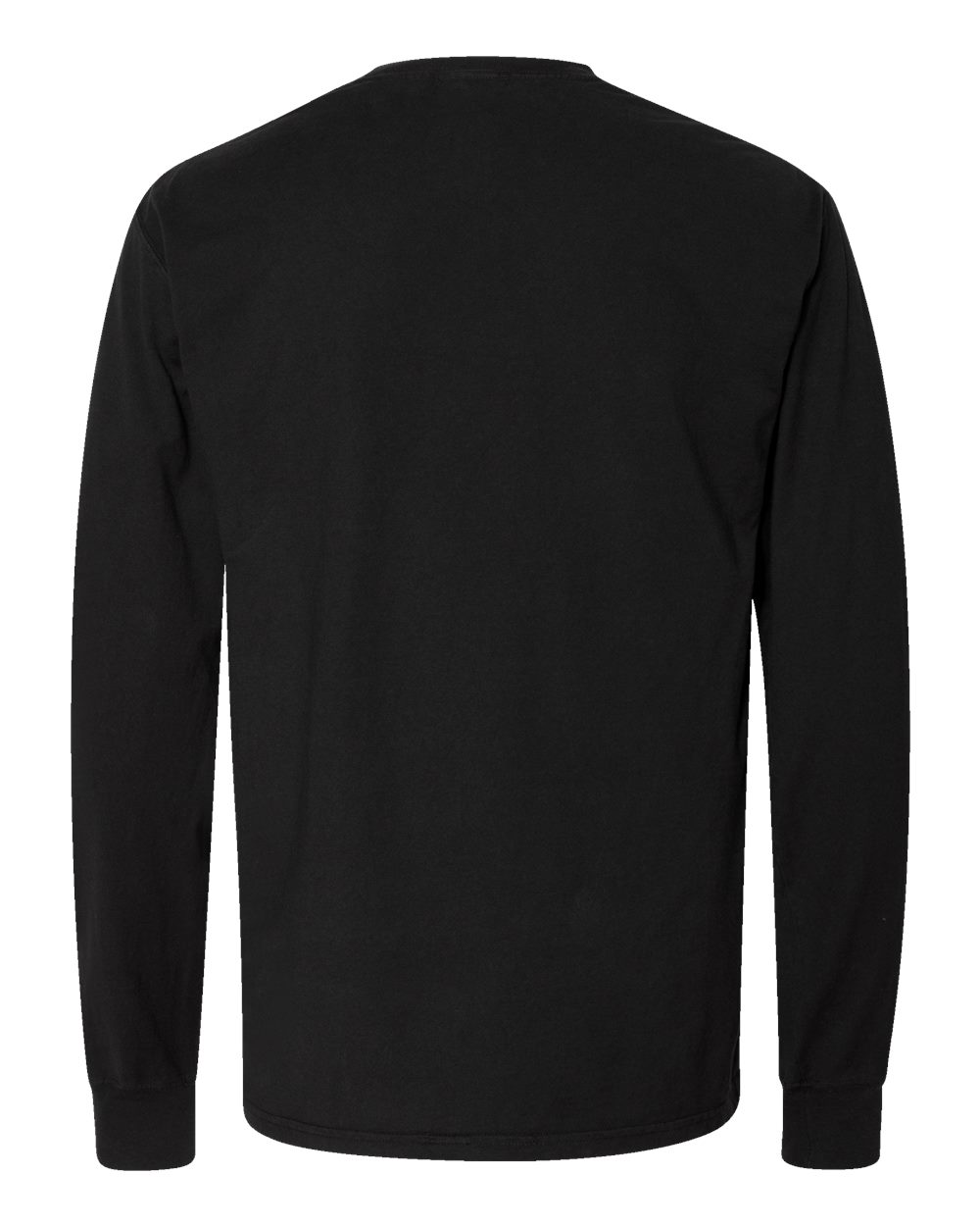 ComfortWash by Hanes GDH200 Unisex Garment-Dyed Long Sleeve T-Shirt in Black, back