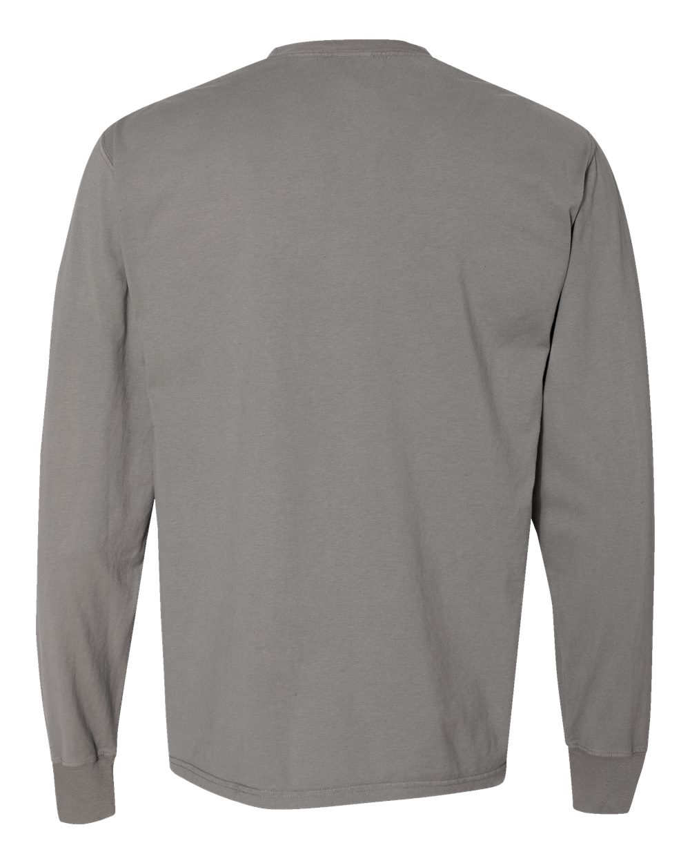 ComfortWash by Hanes GDH200 Unisex Garment-Dyed Long Sleeve T-Shirt in Concrete Grey, back