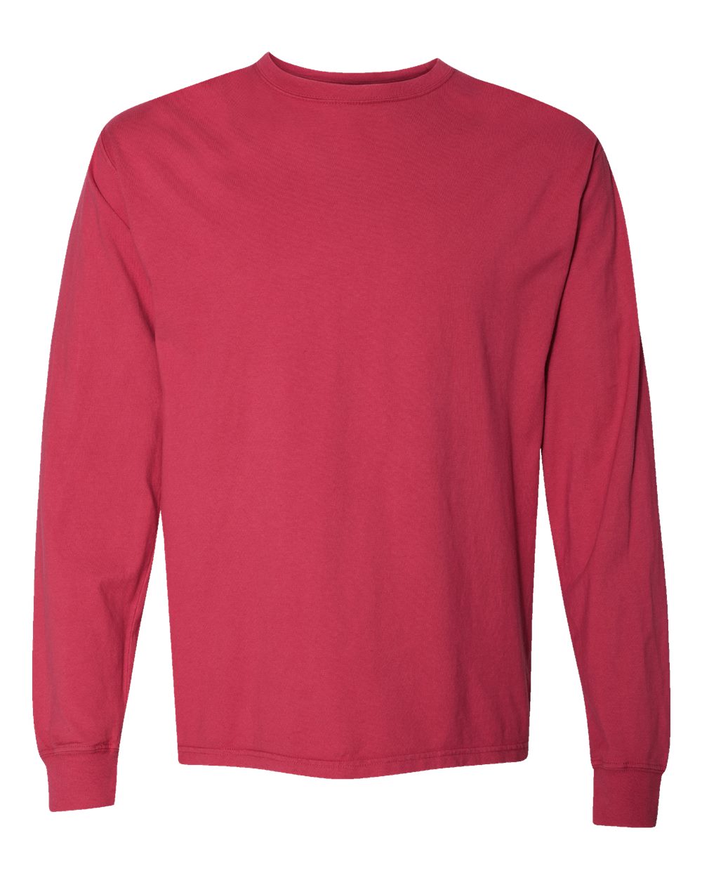 ComfortWash by Hanes GDH200 Unisex Garment-Dyed Long Sleeve T-Shirt in Crimson Fall