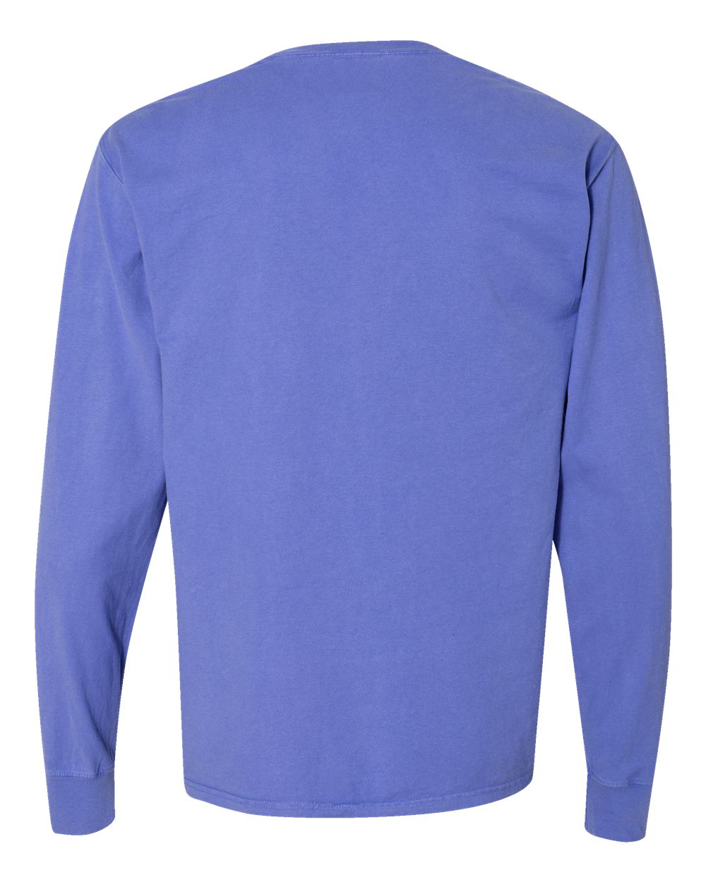 ComfortWash by Hanes GDH200 Unisex Garment-Dyed Long Sleeve T-Shirt in Deep Forte Blue, back