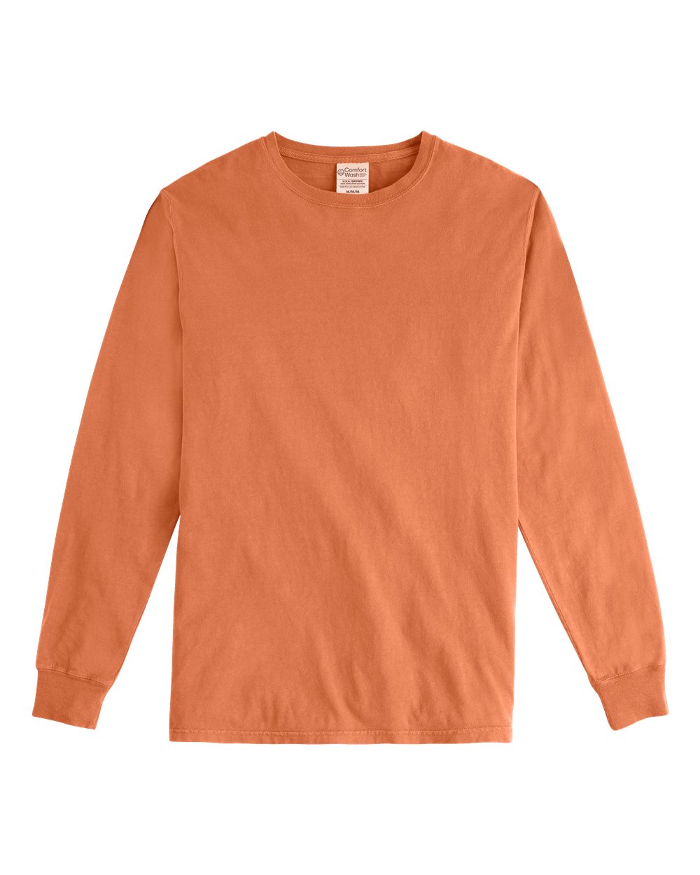 ComfortWash by Hanes GDH200 Unisex Garment-Dyed Long Sleeve T-Shirt in Horizon Orange