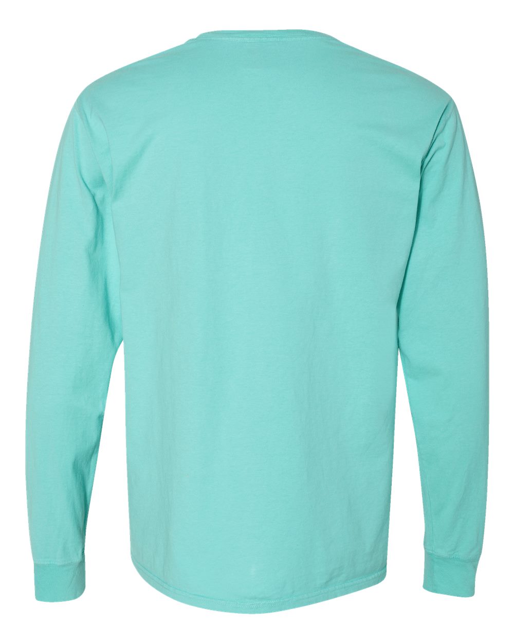 ComfortWash by Hanes GDH200 Unisex Garment-Dyed Long Sleeve T-Shirt in Mint, back