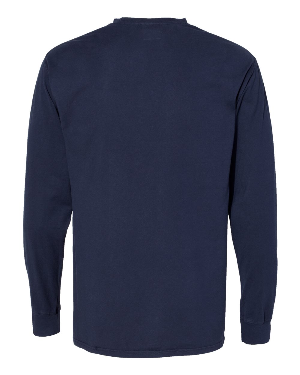 ComfortWash by Hanes GDH200 Unisex Garment-Dyed Long Sleeve T-Shirt in Navy, back